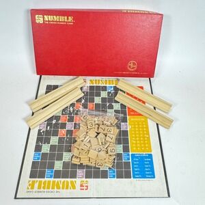 Vintage 1968 Numble The Cross-Number Game Selchow & Righter Math Board Game